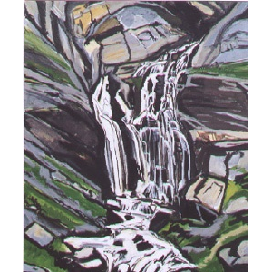 Résurgence de la lienne - Format 25P (81 x 60 cm) Acrylique et encre sur toile
