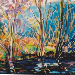 La Gorre l'Hiver - techniques mixtes, 10F (55 x 46 cm), 2009