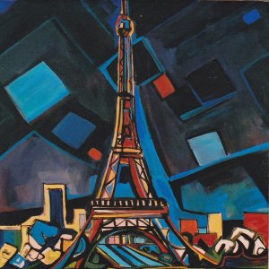 La tour Eiffel vue de l'esplanade du Trocadéro - 25F 81 x 65 cm , 2003