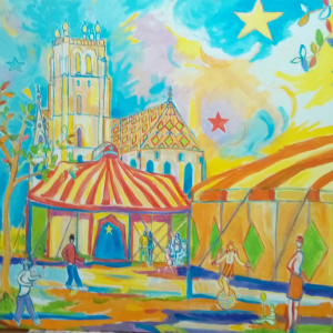 Festival Br'ain de cirque Acrylique/toile 80 x 80 cm 2019